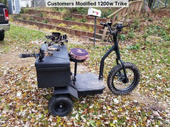 MotoTec Electric Trike 48v 1200w Servo Motor, POWERFUL, All-terrain