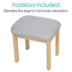 Vive Reclining, Massage Chair w/ footstool, 10 massage nodes, 3 intensities